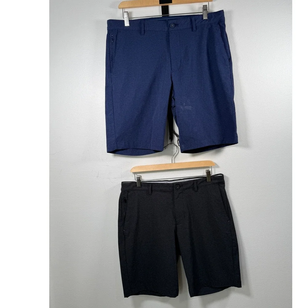 Tommy Bahama Mens Bundle 34x10 Chip Shot Short Navy Grey Golf Shorts Stretch